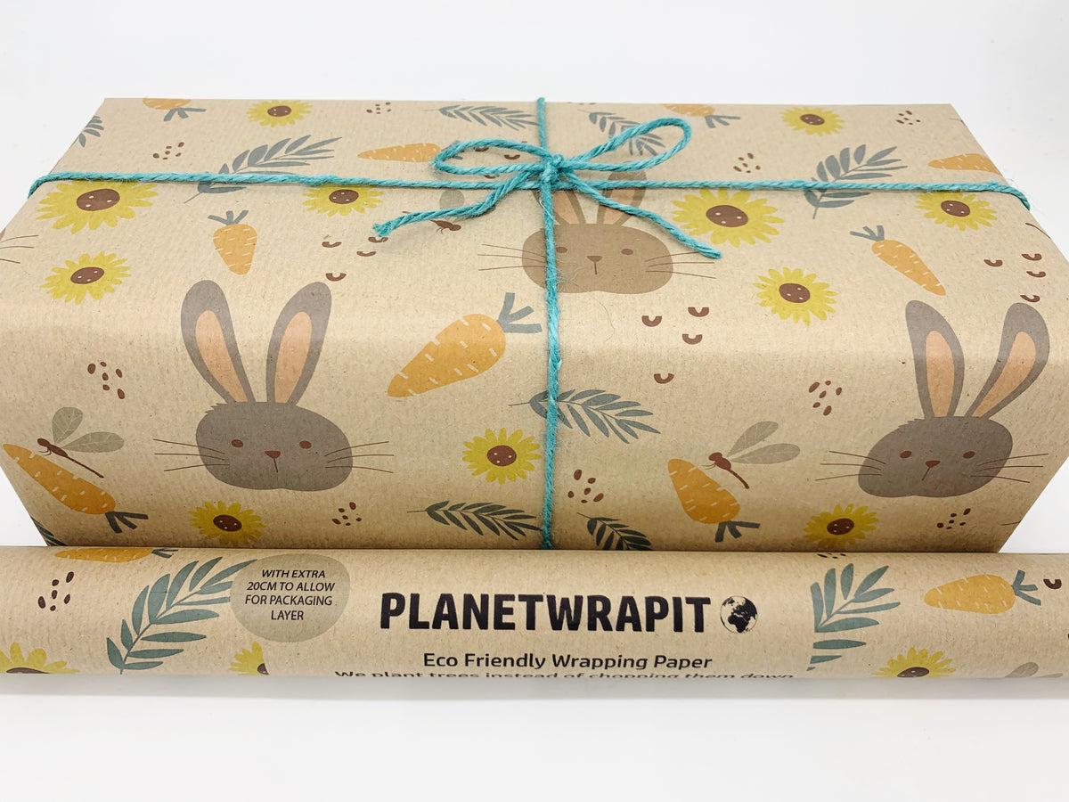 PlanetWrapIt - Festive Tree Recycled Kraft Wrapping Paper – Little