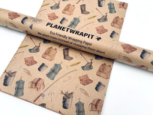 Fishing - Recycled Kraft Wrapping Paper