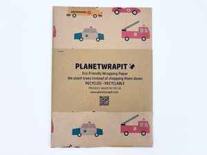 Vehicles - Recycled Kraft Wrapping Paper