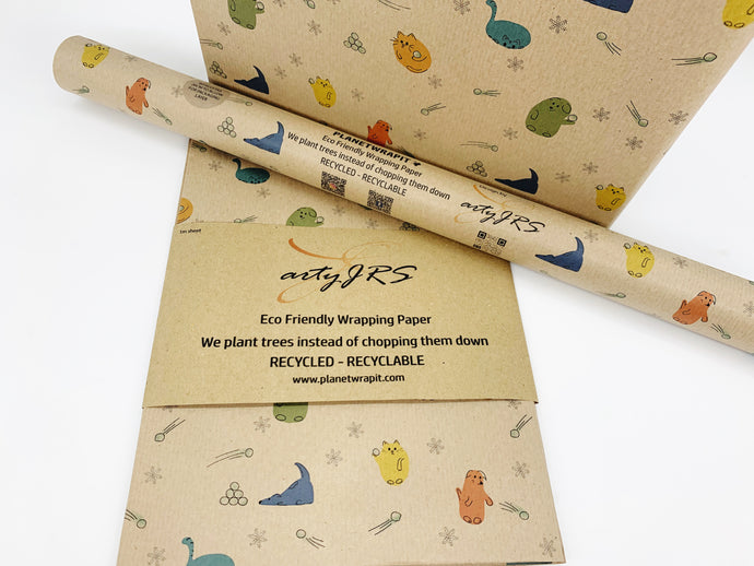 Spaniels Recycled Wrapping Paper  Eco friendly Gift Wrap – planetwrapit