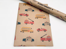 Load image into Gallery viewer, Vehicles - Recycled Kraft Wrapping Paper
