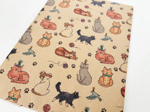 Party Cats - Recycled Kraft Wrapping Paper