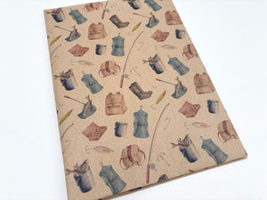 Fishing - Recycled Kraft Wrapping Paper