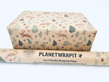 Load image into Gallery viewer, Christmas Bunnies Gift Wrap - Recycled Kraft Wrapping Paper
