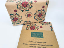 Load image into Gallery viewer, Welsh Nadolig Llawen Gift Wrap - Recycled Kraft Wrapping Paper
