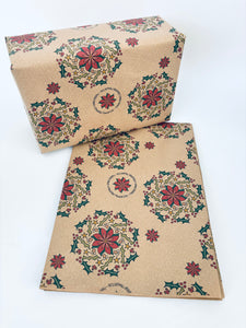 Welsh Nadolig Llawen Gift Wrap - Recycled Kraft Wrapping Paper