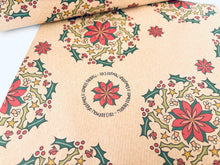 Load image into Gallery viewer, Welsh Nadolig Llawen Gift Wrap - Recycled Kraft Wrapping Paper
