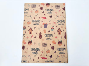 Christmas Sugar and Spice Gift Wrap - Recycled Kraft Wrapping Paper