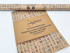 Interactive Wordsearch - Recycled Kraft Wrapping Paper