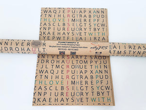 Interactive Wordsearch - Recycled Kraft Wrapping Paper