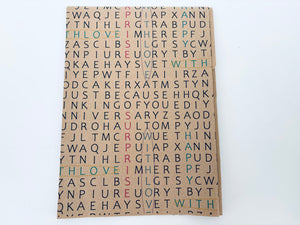 Interactive Wordsearch - Recycled Kraft Wrapping Paper