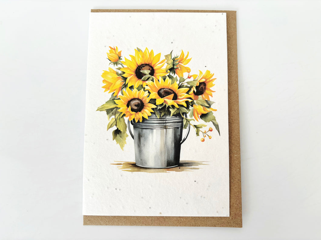 Sunflower Blank - Plantable Greetings Seed Card