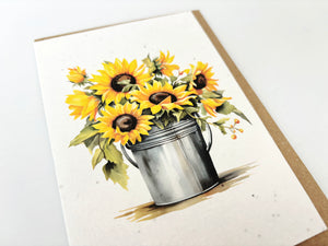 Sunflower Blank - Plantable Greetings Seed Card