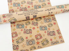 Load image into Gallery viewer, Camera - Recycled Kraft Wrapping Paper
