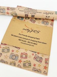 Camera - Recycled Kraft Wrapping Paper